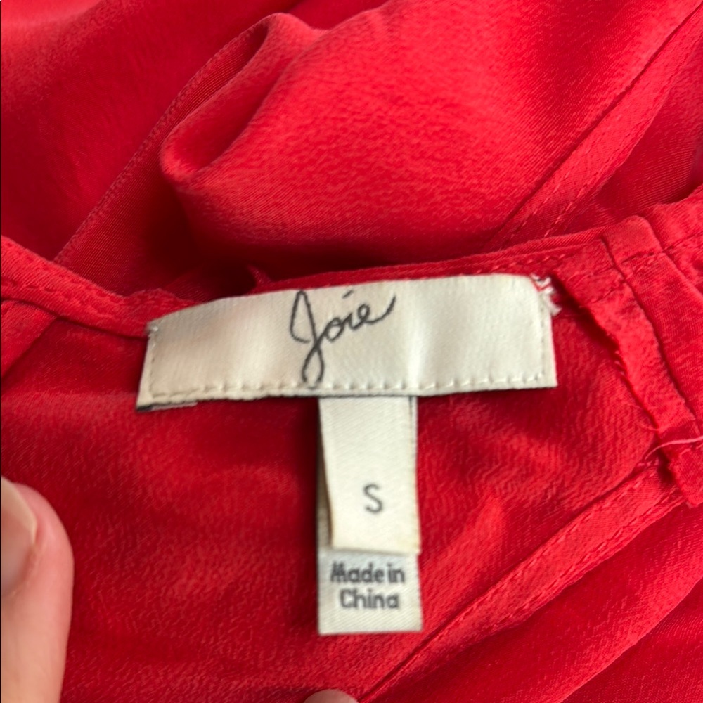 Joie, Orange Sleeveless Peplum Top, S - Picture 3 of 4